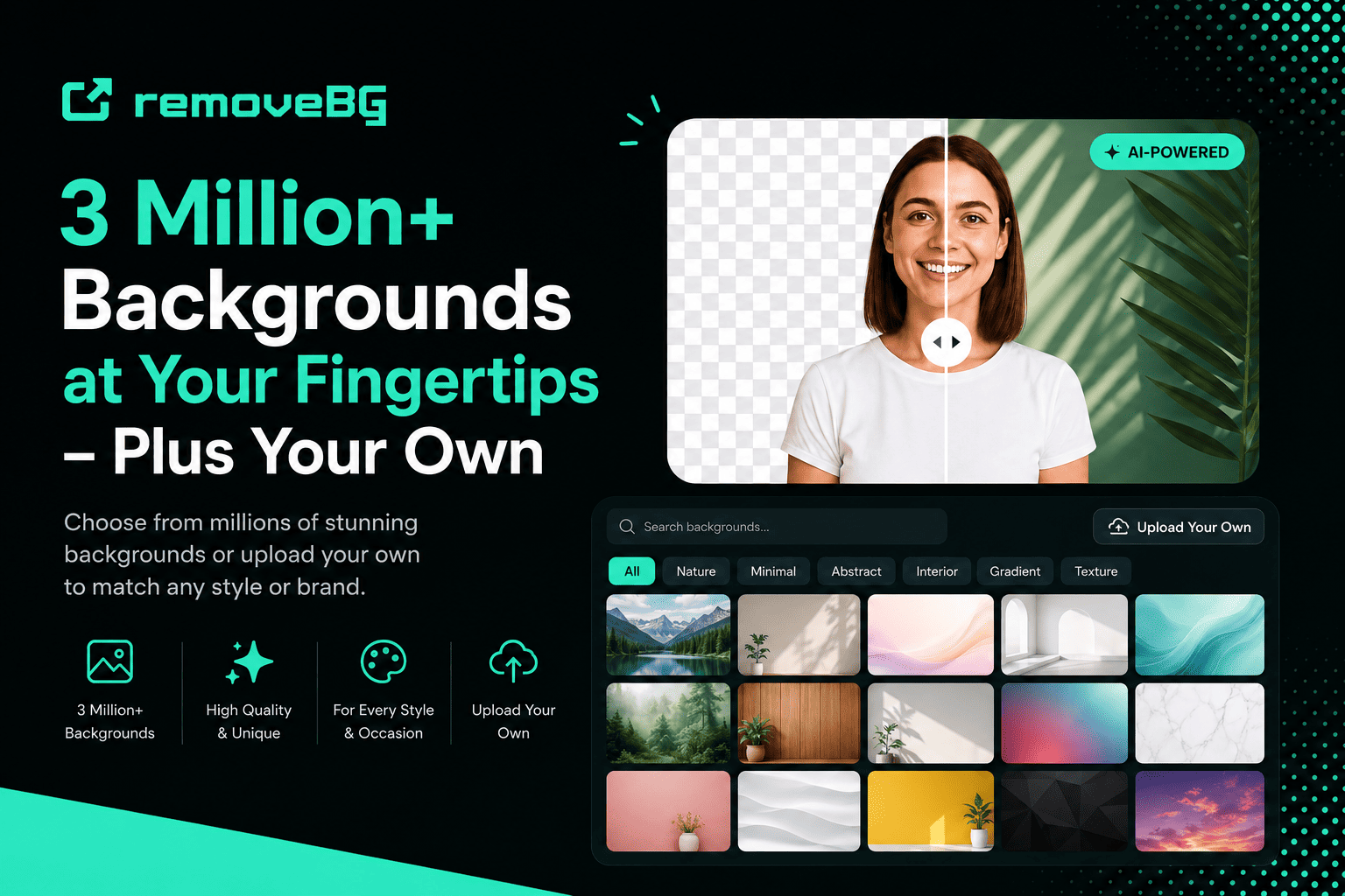 3 Million+ Backgrounds at Your Fingertips - Plus Your Own